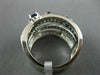 ESTATE WIDE 2.15CT DIAMOND SAPPHIRE 14KT WHITE GOLD CRISS CROSS ANNIVERSARY RING