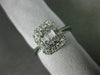 ESTATE WIDE .50CT DIAMOND 14KT WHITE GOLD 3D SQUARE CLUSTER HALO ENGAGEMENT RING