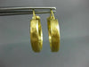 ESTATE 18KT YELLOW GOLD 3D CLASSIC MATTE HOOP EARRINGS #25141