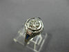 ANTIQUE WIDE .70CT DIAMOND & AAA SAPPHIRE 18KT WHITE GOLD ENGAGEMENT RING 26036