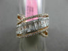 ESTATE 1.42CT MULTI SHAPE DIAMOND 18KT WHITE GOLD CRISS CROSS INFINITY LOVE RING