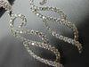 ESTATE LARGE 1.19CT ROUND DIAMOND 18KT WHITE GOLD 3D WAVE LEAF HANGING EARRINGS
