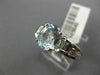 WIDE 2.35CT DIAMOND & AQUAMARINE 14KT WHITE GOLD OVAL SOLITAIRE ENGAGEMENT RING