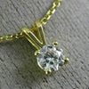 ESTATE .30CT ROUND DIAMOND 14KT YELLOW GOLD 3D CLASSIC HANGING PENDANT #15767