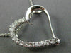 ESTATE .27CT DIAMOND 14K WHITE GOLD 3D SEMI ETERNITY HEART LOVE PENDANT W/ CHAIN