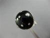ESTATE .57CT DIAMOND & ONYX 14K WHITE GOLD 3D DOME MOON STAR ROMANTIC LOVE RING