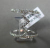 ESTATE WIDE .67CT ROUND DIAMOND 18KT WHITE GOLD 3D ZIG ZAG DOUBLE ROW FUN RING