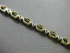 WIDE 11.37CT ROUND DIAMOND & SAPPHIRE 14K 2 TONE GOLD SEMI BEZEL TENNIS BRACELET