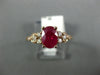 1.15CT DIAMOND & AAA RUBY 14KT ROSE GOLD 3D OVAL & ROUND CLASSIC ENGAGEMENT RING