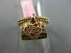 ESTATE .27CT DIAMOND 18KT ROSE GOLD HANDCRAFTED FLOWER HANDBAG FLOATING FUN RING