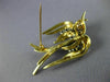 ESTATE 1.70CT DIAMOND & AAA SAPPHIRE 18KT YELLOW GOLD 3D BIRD BROOCH PIN #23874
