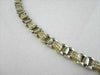 ESTATE WIDE 14K TWO TONE PRINCESS CUT DIAMOND BRACELET