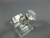 ESTATE 1.89CT DIAMOND 18KT WHITE GOLD 3D ROUND & BAGUETTE ENGAGEMENT RING #1835