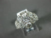 ESTATE LARGE 3.7CT DIAMOND 14K WHITE GOLD CLASSIC FLOWER SEMI ETERNITY LOVE RING