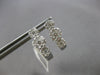 .75CT DIAMOND 14KT WHITE GOLD FLOWER PAST PRESENT FUTURE LEVERBACK HOOP EARRINGS