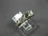ESTATE .50CT DIAMOND 14K WHITE GOLD 3D 3 STONE SEMI MOUNT ENGAGEMENT RING #22405