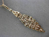 ESTATE LARGE 1.75CT CHOCOLATE FANCY DIAMOND 14K ROSE GOLD RAINDROP PENDANT CHAIN