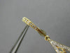 ESTATE LARGE 3.15CT DIAMOND EMERALD 14KT TWO TONE GOLD FILIGREE HANGING EARRINGS