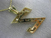 ESTATE LARGE .75CT ROUND DIAMOND 14KT YELLOW GOLD INITIAL FLOATING PENDANT #4841