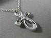 ESTATE SMALL .45CT DIAMOND 14KT WHITE GOLD CLASSIC INFINITY CROSS PENDANT #12302
