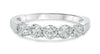 ESTATE 1.27CT DIAMOND 14KT WHITE GOLD 3D FIVE STONE SHARE PRONG ANNIVERSARY RING