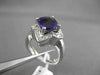 ESTATE LARGE 2.25CTW DIAMOND & AAA AMETHYST 14KT WHITE GOLD FLORAL STAR RING