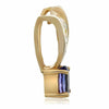 ESTATE 1.18CT DIAMOND & AAA TANZANITE 14KT YELLOW GOLD 3D ETOILE OVAL PENDANT