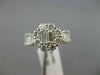 EFFY 2.0CT ROUND BAGUETTE DIAMOND 14K WHITE GOLD 3D FLOWER LOVE FRIENDSHIP RING