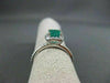 ESTATE 1.31CT AAA EMERALD & DIAMOND 14KT WHITE GOLD HALO ENGAGEMENT RING #22244