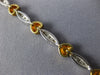 .60CT DIAMOND 14KT TWO TONE GOLD 3D MULTI HEART CLASSIC TENNIS BRACELET #1488