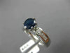 ESTATE 1.54CT DIAMOND & AAA SAPPHIRE 18KT WHITE GOLD 3D ENGAGEMENT RING #26393