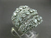 ESTATE EXTRA LARGE 3.75CT DIAMOND 18KT WHITE GOLD MULTI ROW ETOILE COCKTAIL RING