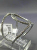 ESTATE LARGE .45CT DIAMOND 14KT WHITE GOLD 3D INFINITY DOUBLE OVAL LOVE RING