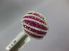 LARGE 2.85CT DIAMOND & AAA RUBY 14KT WHITE GOLD MULTI ROW CRISS CROSS FUN RING