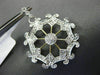 ESTATE LARGE .25CT DIAMOND 14KT WHITE & YELLOW GOLD 3D SNOWFLAKE FILIGRE PENDANT