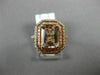 LARGE 2.49CT DIAMOND & AAA MORGANITE 14KT ROSE GOLD OCTAGON HALO ENGAGEMENT RING