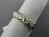 ESTATE .50CT DIAMOND 14KT WHITE GOLD 5 STONE SEMI BEZEL WEDDING ANNIVERSARY RING