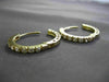 ESTATE CUBIC ZIRCONIA 14KT YELLOW GOLD CLASSIC SEMI BEZEL HUGGIE EARRINGS #24353