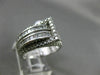 ESTATE WIDE 1.60CT ROUND & PRINCESS CUT DIAMOND 14KT WHITE GOLD 3D BELT FUN RING