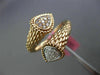 LARGE .27CT WHITE & PINK DIAMOND 18K WHITE & ROSE GOLD CRISS CROSS HAMMERED RING