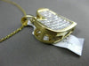 ESTATE EXTRA LARGE 2.60CT DIAMOND 14K YELLOW GOLD 3D HEART LOVE FLOATING PENDANT