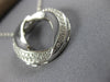 ESTATE LARGE .71CT DIAMOND 18KT WHITE GOLD 3D 2 ROW CIRCLE OF LIFE FUN PENDANT