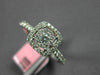 ESTATE .43CT DIAMOND 18KT WHITE GOLD 3D ROUND CLUSTER SQUARE HALO FUN RING