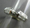 ESTATE 1.18CT DIAMOND 14KT W  PRINCESS INVISIBLE SEMI MOUNT ENGAGEMENT RING #430