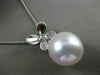 ESTATE LARGE .07CT DIAMOND 14KT WHITE GOLD AAA SOUTH SEA PEARL BUTTERFLY PENDANT