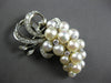 LARGE 1.6CT DIAMOND & AAA SOUTH SEA PEARL 14KT WHITE GOLD BROOCH PENDANT #27967