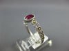 1.04CT DIAMOND & AAA RUBY & YELLOW SAPPHIRE 14KT WHITE GOLD FILIGREE BEZEL RING
