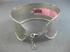 ESTATE WIDE .90CT DIAMOND 14KT WHITE GOLD HAMMERED FLEXIBLE CUFF BANGLE BRACELET
