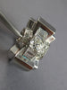 ANTIQUE LARGE 1.72CT OLD MINE DIAMOND 18KT WHITE GOLD 3D ENGAGEMENT RING #28305