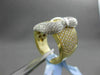 ESTATE MASSIVE 1.55CT DIAMOND 18KT WHITE & YELLOW GOLD PAVE BELT COCKTAIL RING